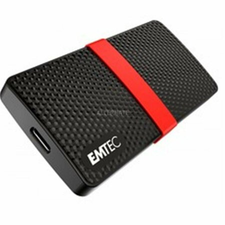 EMTEC USB3.1 TYPE-C X200 512GB Solid State Drive, Black & Red EM96338
